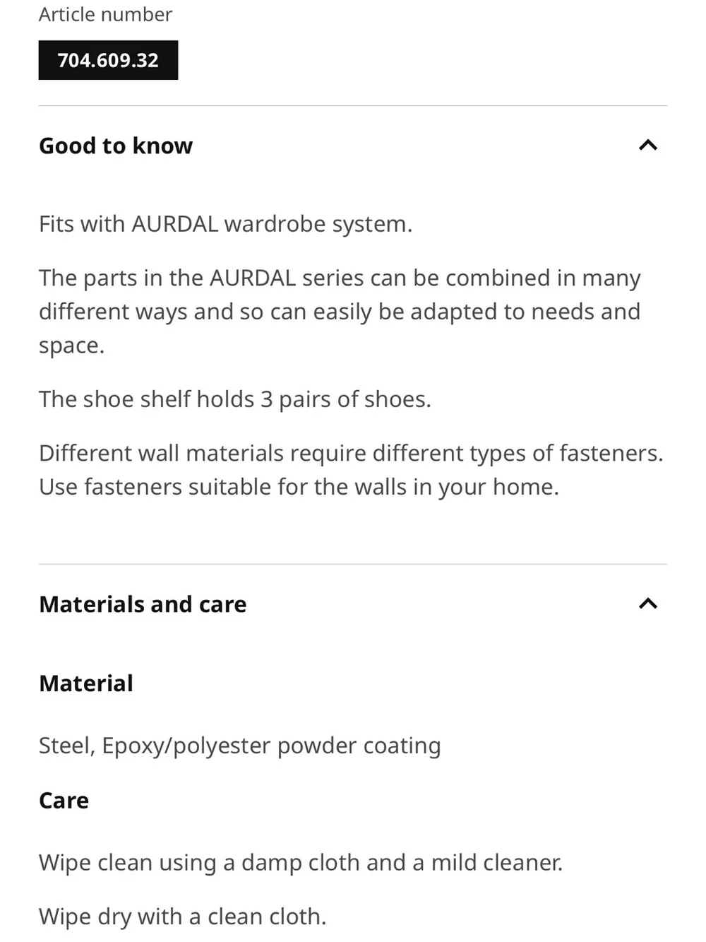 2 - AURDAL Shoe shelf, white, 22 1/4×15 3/4